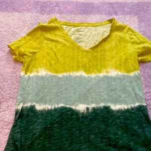 Green And Blue Tie Dye Tee